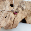 Pink Tourmaline Sterling Silver Pendant w/Chain A
