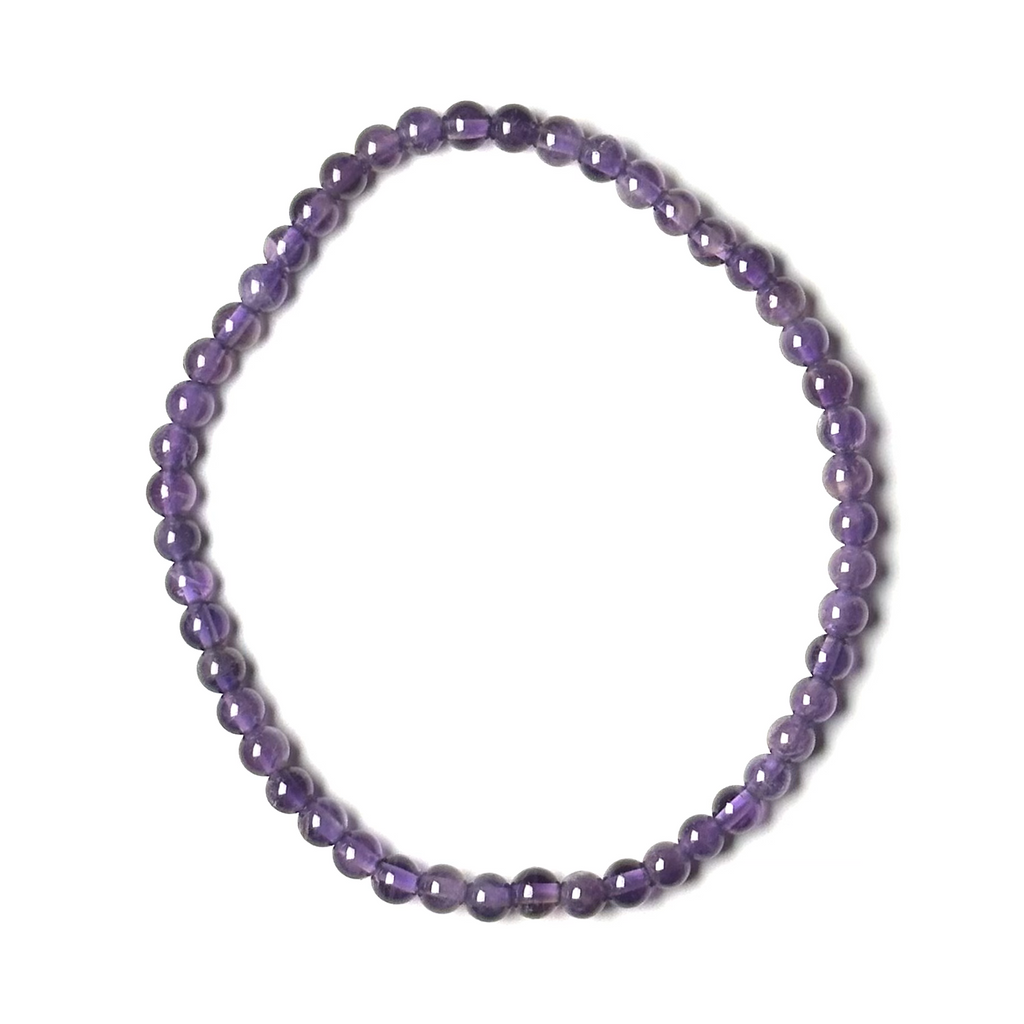 Amethyst 4mm Bead Bracelet