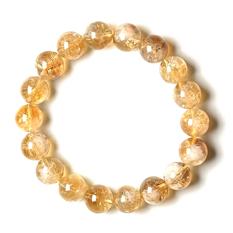 Citrine 10mm Bead Bracelet