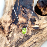 Peridot (Faceted) Sterling Silver Pendant w/Chain A