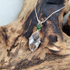 JF Prasiolite Infinite Eye™, Chrome Diopside: SS Pendant & Chain