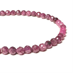 Ruby Sterling Silver 3.5mm Faceted Bracelet