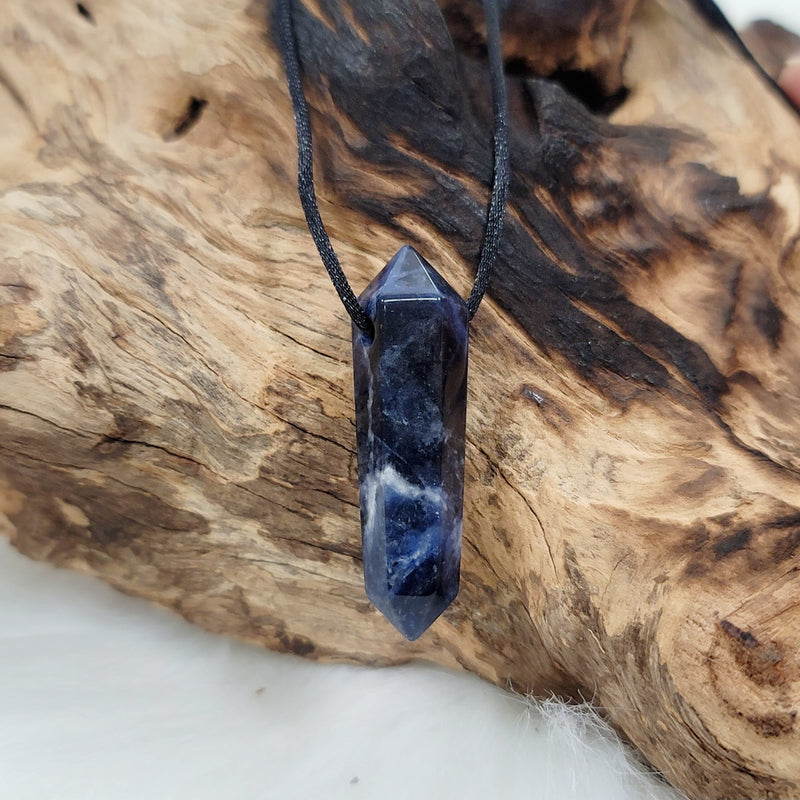 Sodalite Drilled DT Pendant w/ Cord