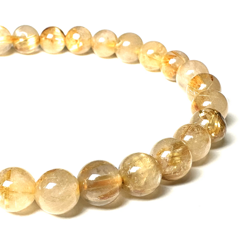 Rutilated Quartz 5.5-7mm Bracelet