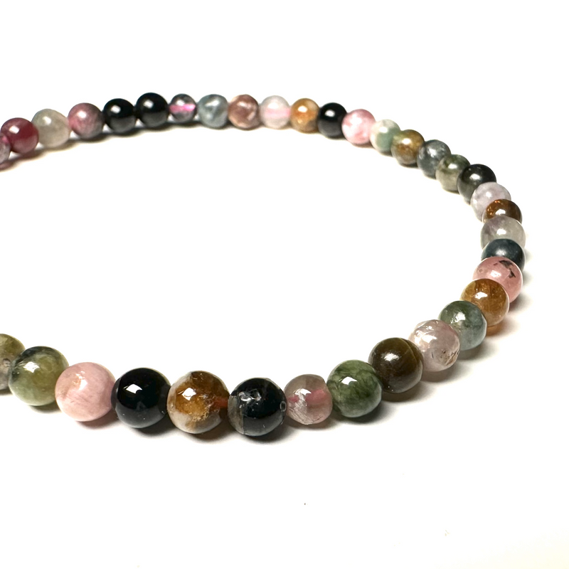 Tourmaline (Multi-Color) 4mm Bead Bracelet