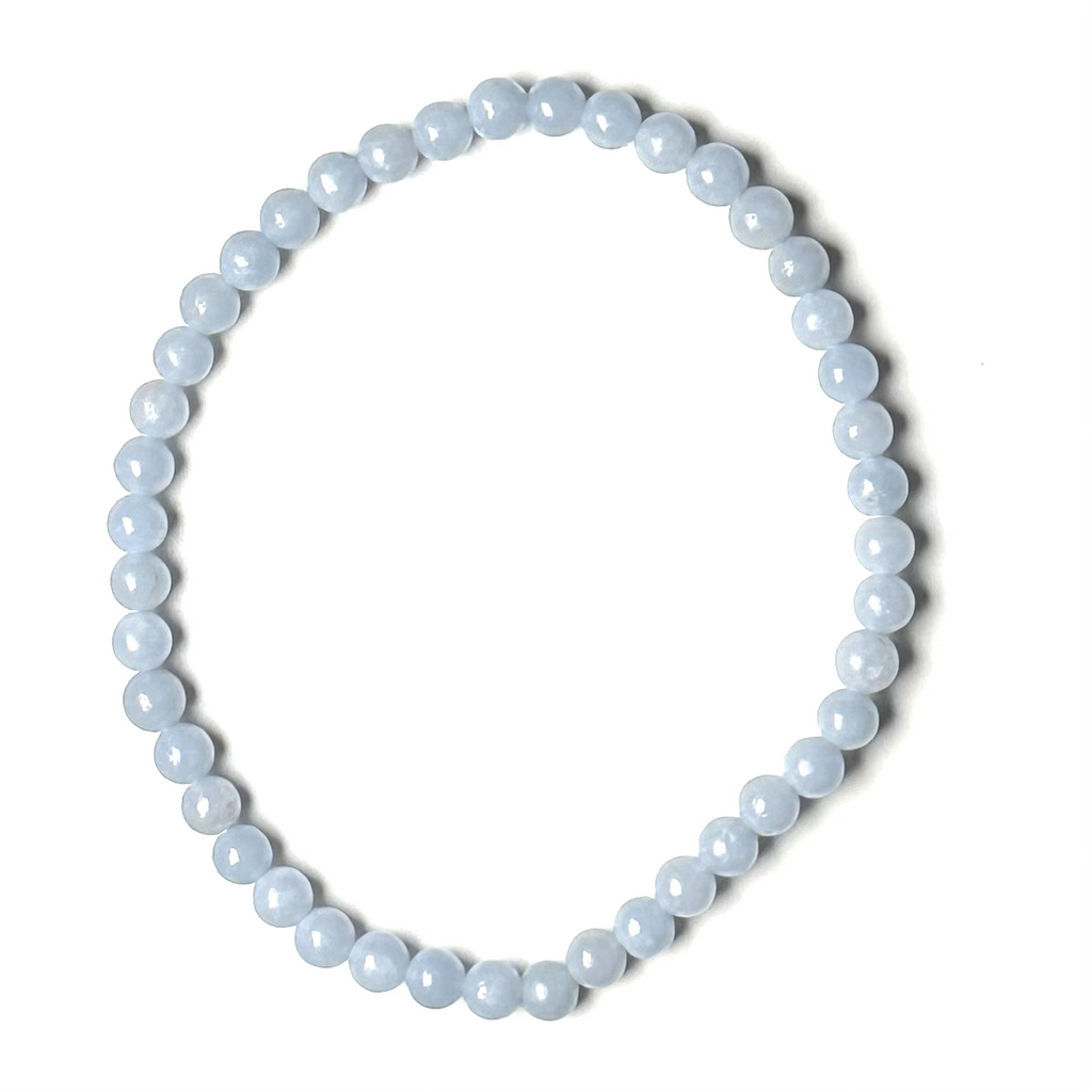 Angelite 4mm Bead Bracelet