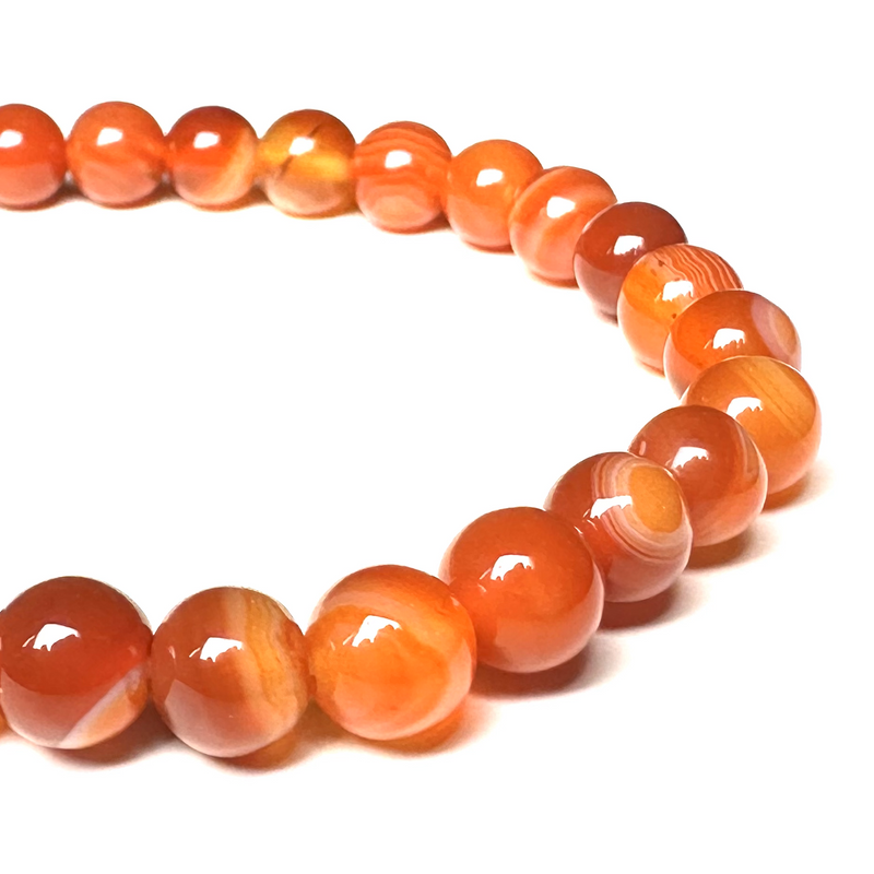 Carnelian (Banded) 5.5-6.5mm Bracelet