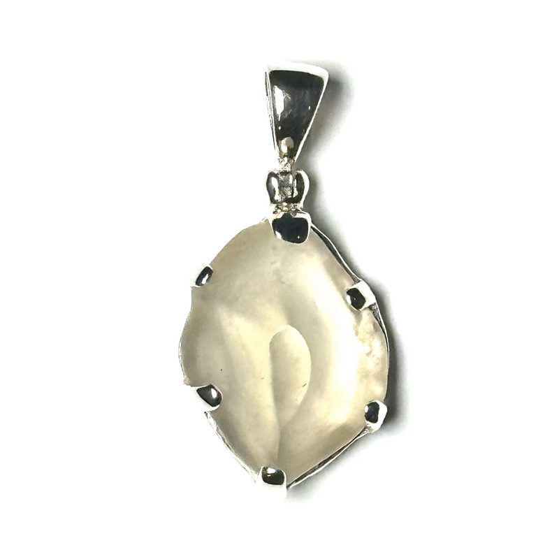 Libyan Desert Glass Tektite Sterling Silver Pendant