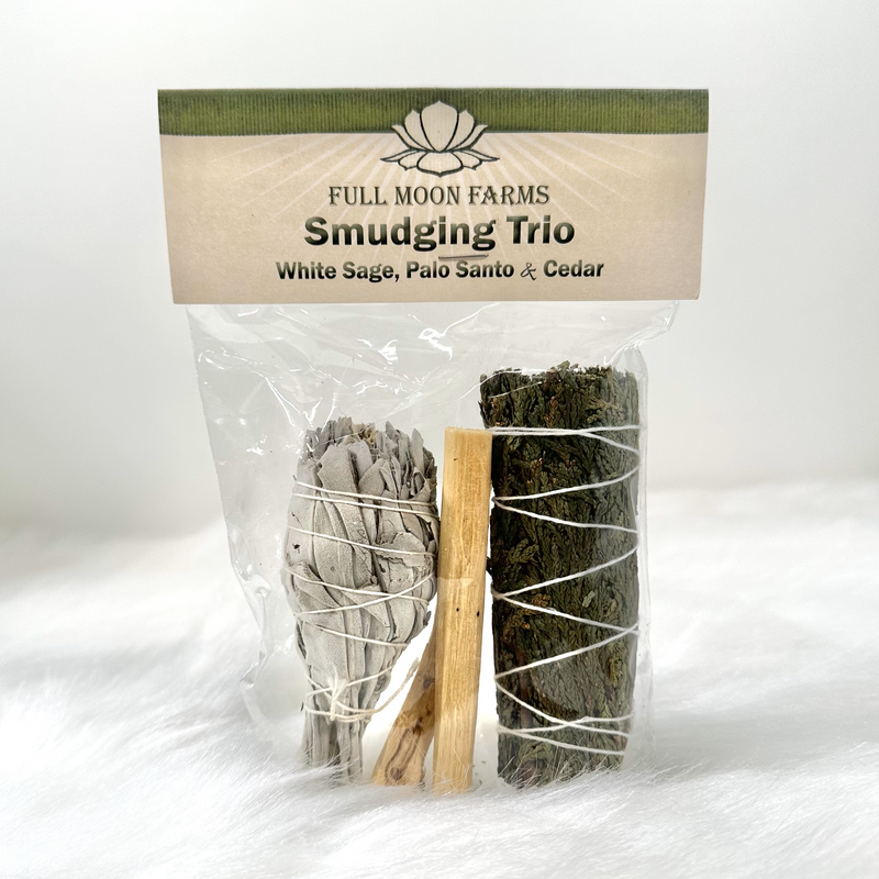Smudging Trio: White Sage, Palo Santo & Cedar