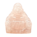 Laughing Buddha Rose Quartz Carving 1.75"