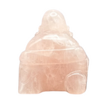 Laughing Buddha Rose Quartz Carving 1.75"