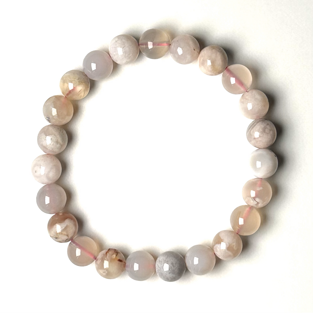 Agate (Flower) 7.5-8.5mm Bracelet