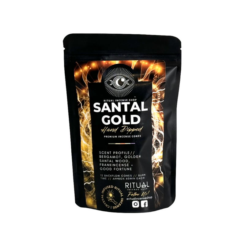 Santal Gold 2" B/F Cone Incense