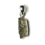 Moldavite Natural Sterling Silver Pendant I