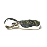 Moldavite Natural Sterling Silver Pendant J