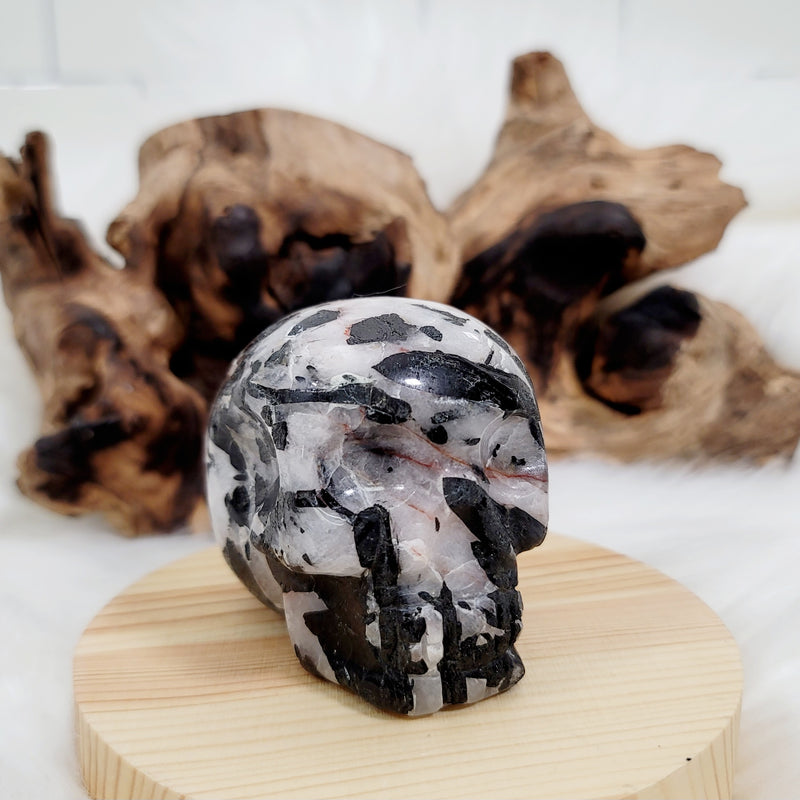 Tourmalinated Quartz Skull E