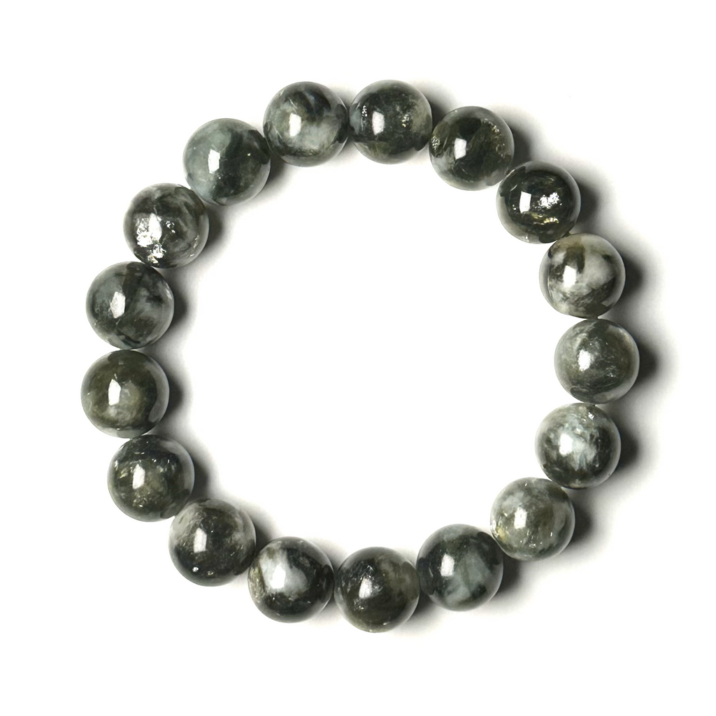 Green Lepidolite in Quartz 11.5-12mm Bracelet