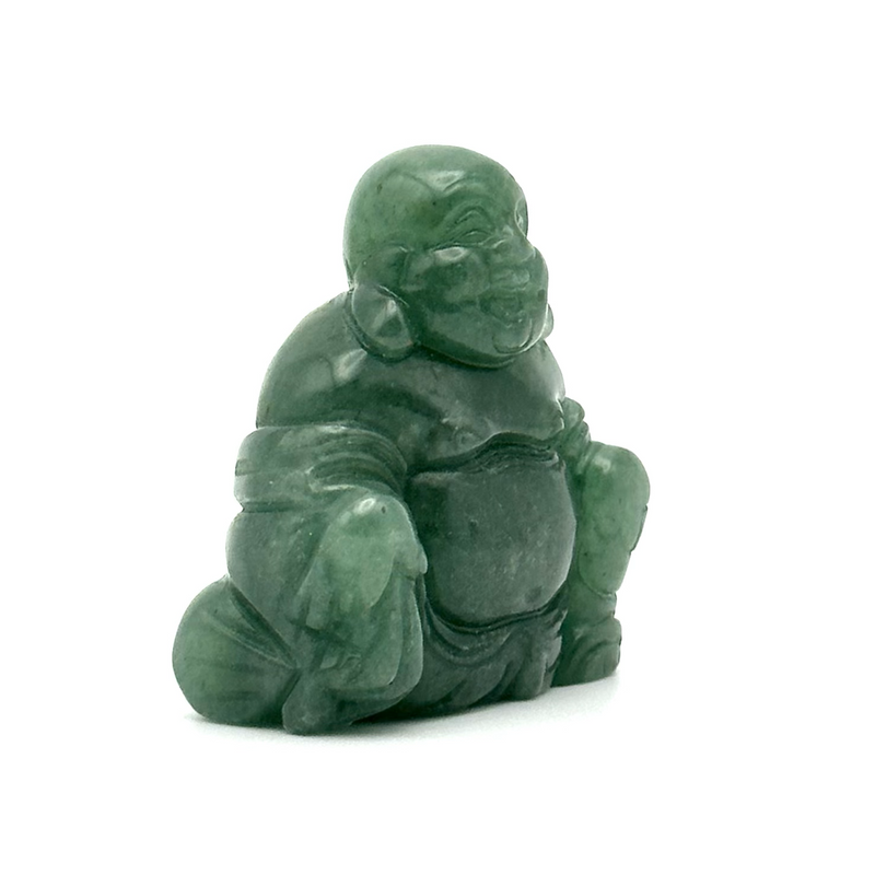 Laughing Buddha Aventurine Carving 1.75"