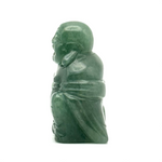 Laughing Buddha Aventurine Carving 1.75"