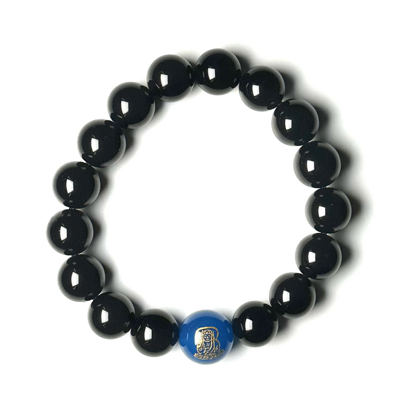 Obsidian (Black) Medicine Buddha 12-14mm Bracelet (M/L)