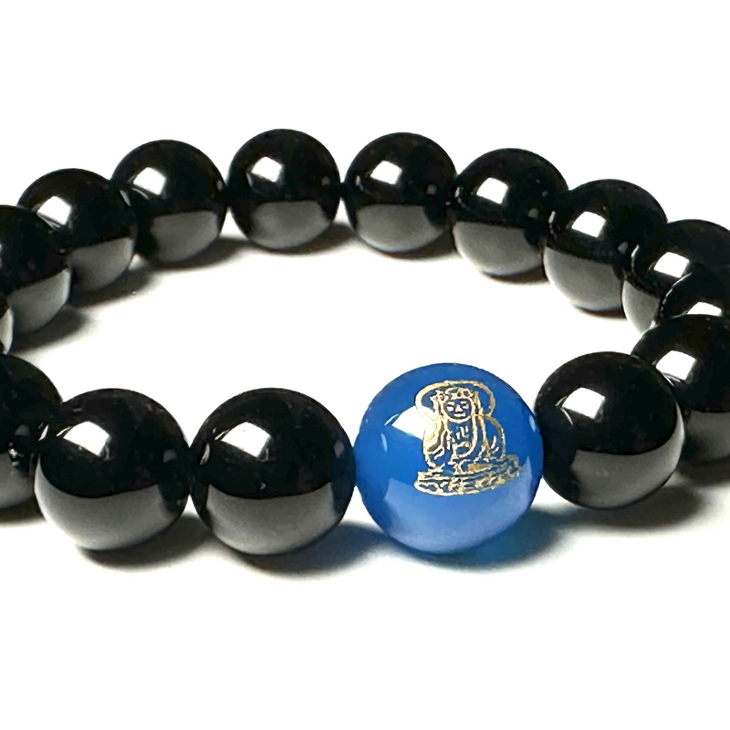 Obsidian (Black) Medicine Buddha 12-14mm Bracelet (M/L)