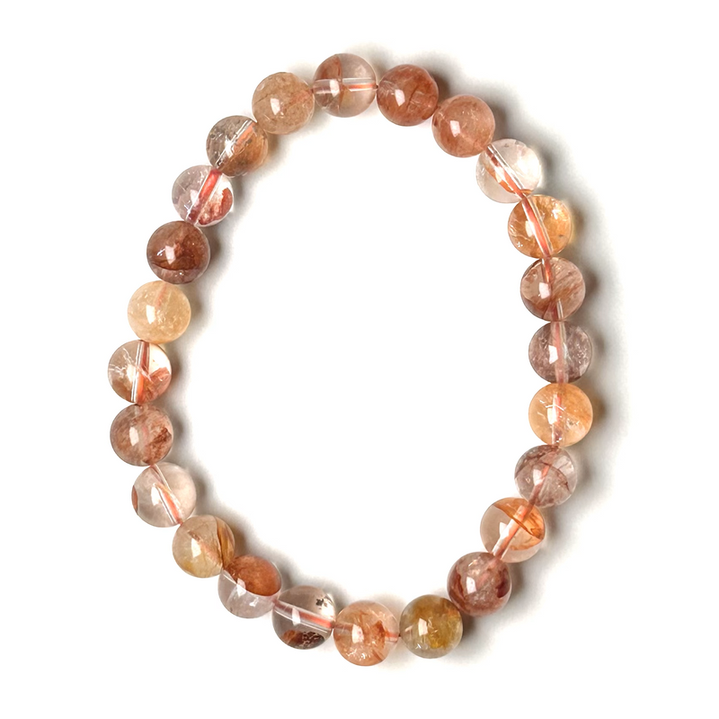 Fire Quartz (Hematoid Qtz) 7.5-8.5mm Bracelet