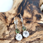JF Danburite Super Nova™, Moldavite: SS Earrings