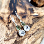 JF Danburite Super Nova™, Moldavite: SS Earrings