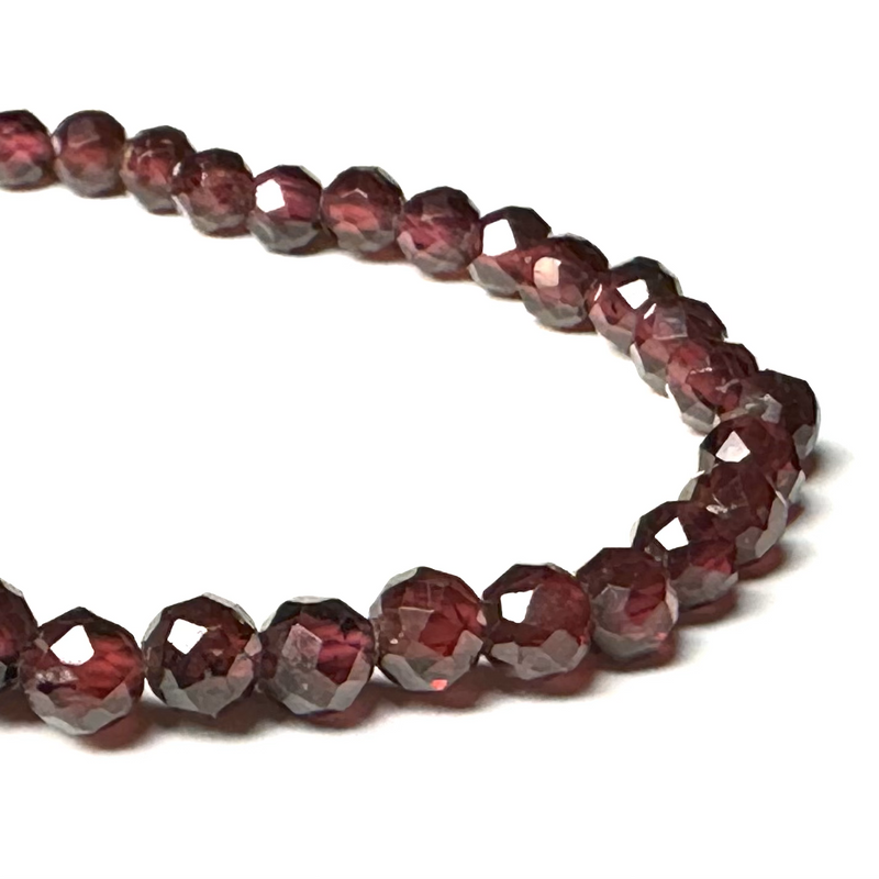 Garnet 4mm (Faceted) Bracelet