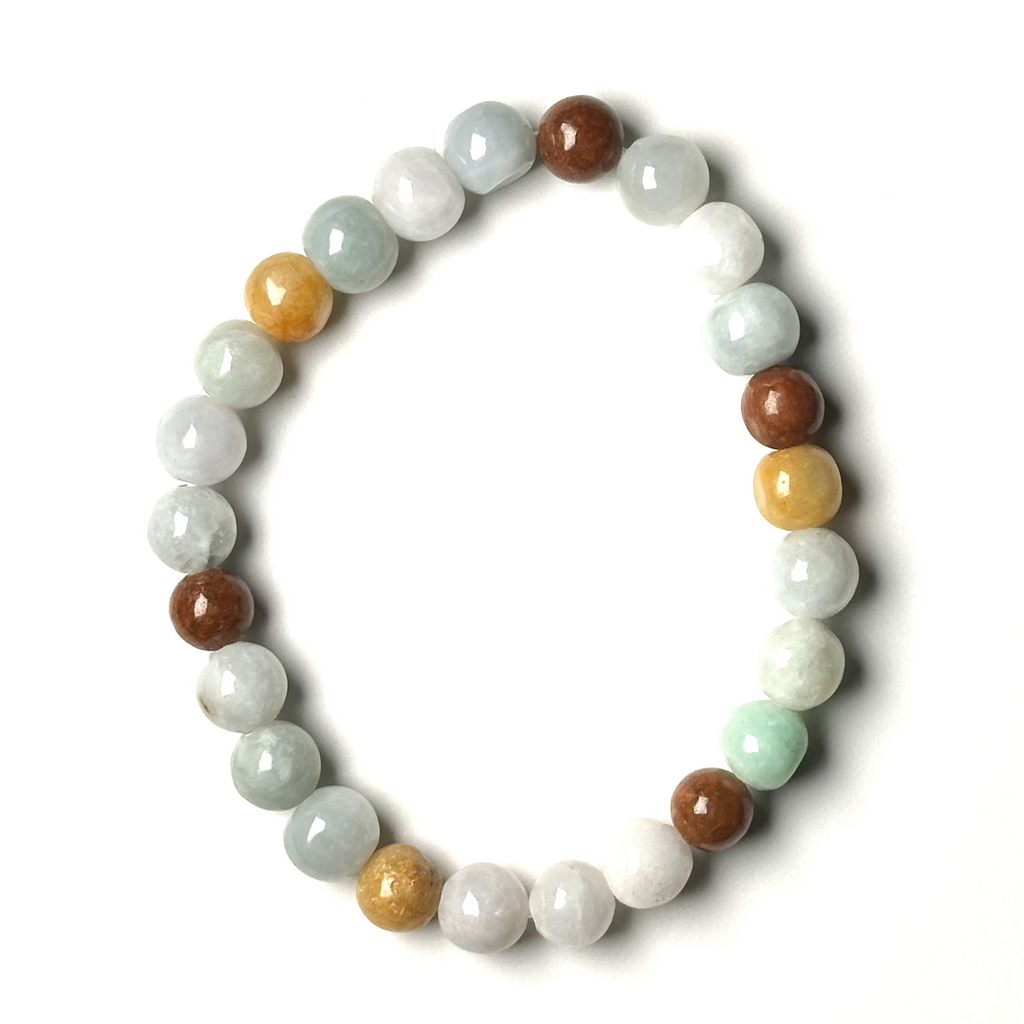 Jade (Burmese-Multi) 6.5-8mm Bracelet