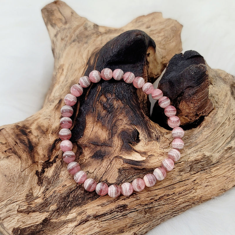 Rhodochrosite 6mm Bead Bracelet