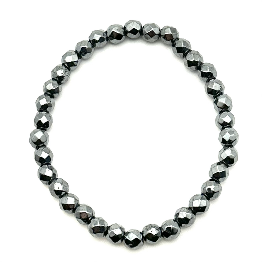 Hematite (Faceted) 6mm Bracelet