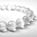 Selenite (Satin Spar, wax-coated) 8-8.5mm Bracelet