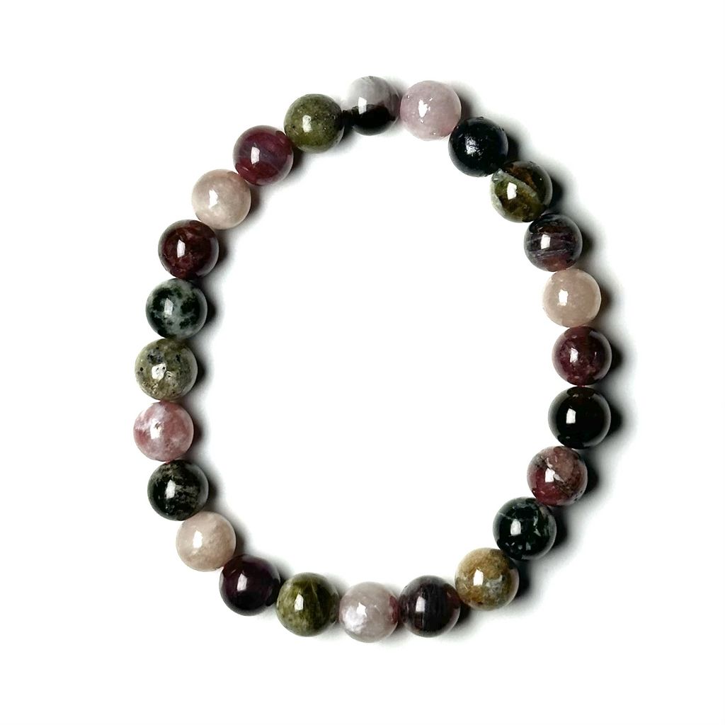 Tourmaline (Multi-Color) 7-8mm Bead Bracelet