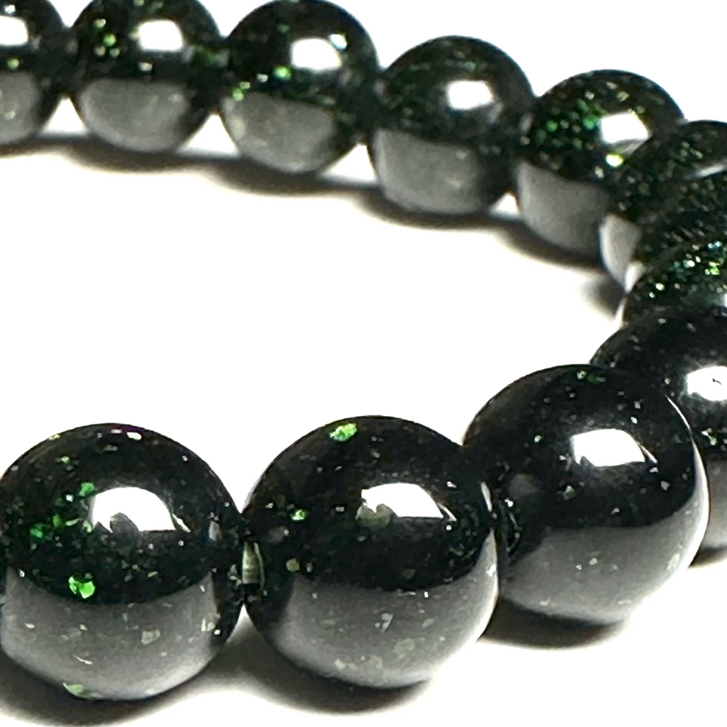 Goldstone (Green) 8mm Bead Bracelet