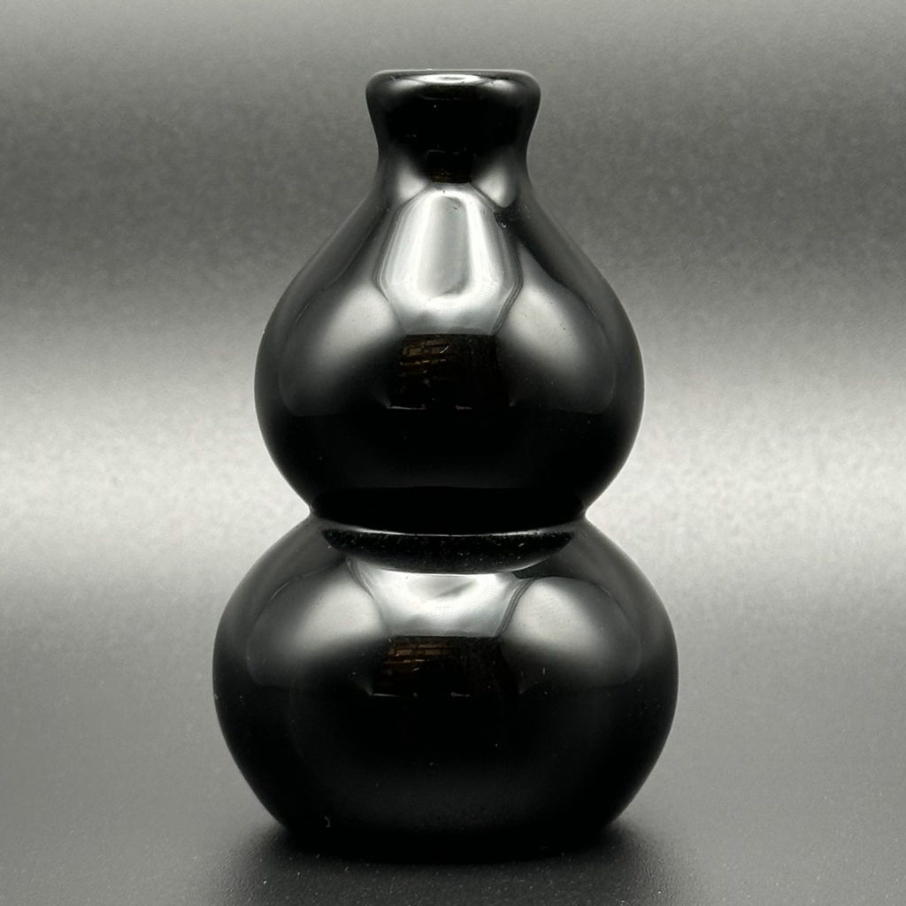 Hu-Lu Medicine Gourd, R Obsidian 2.7" -  2.8"