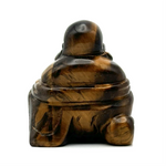 Laughing Buddha Tiger's Eye Carving 1.75"