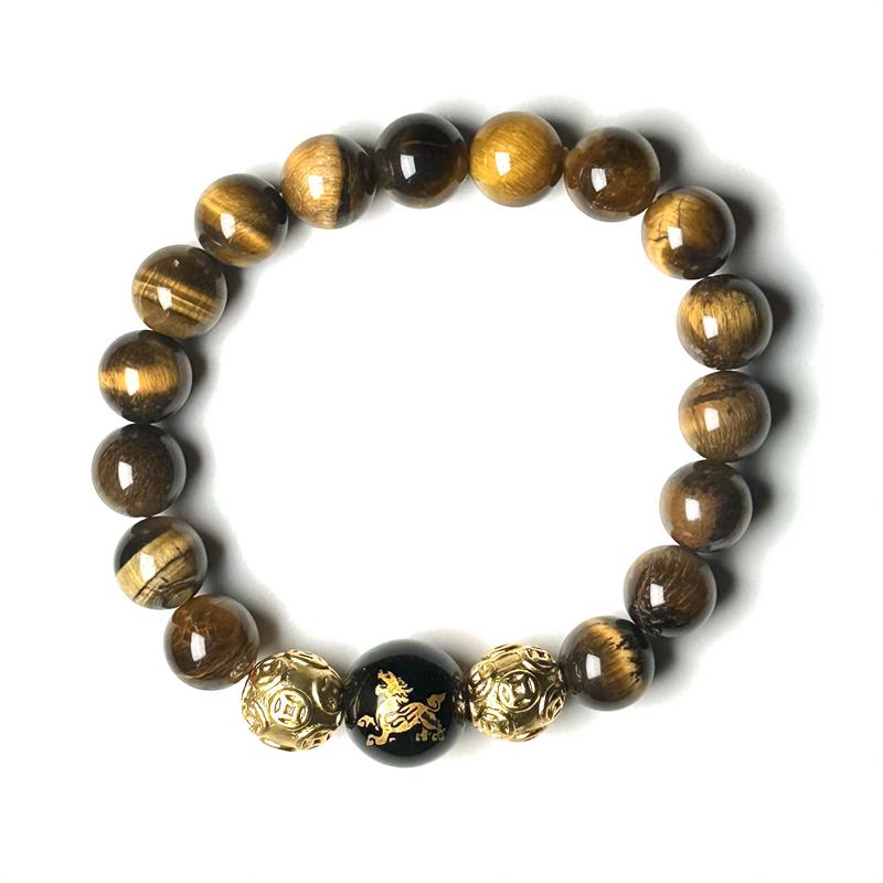 Tiger's Eye (Gold) PICHU 10-14mm Bracelet (M)