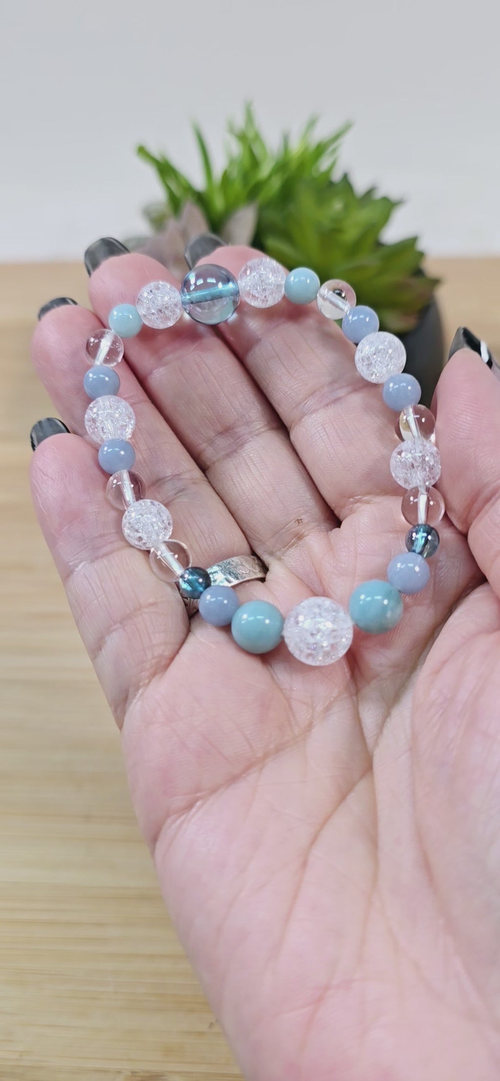 "Blue Sky Sanctuary" 6-12mm Bead Bracelet