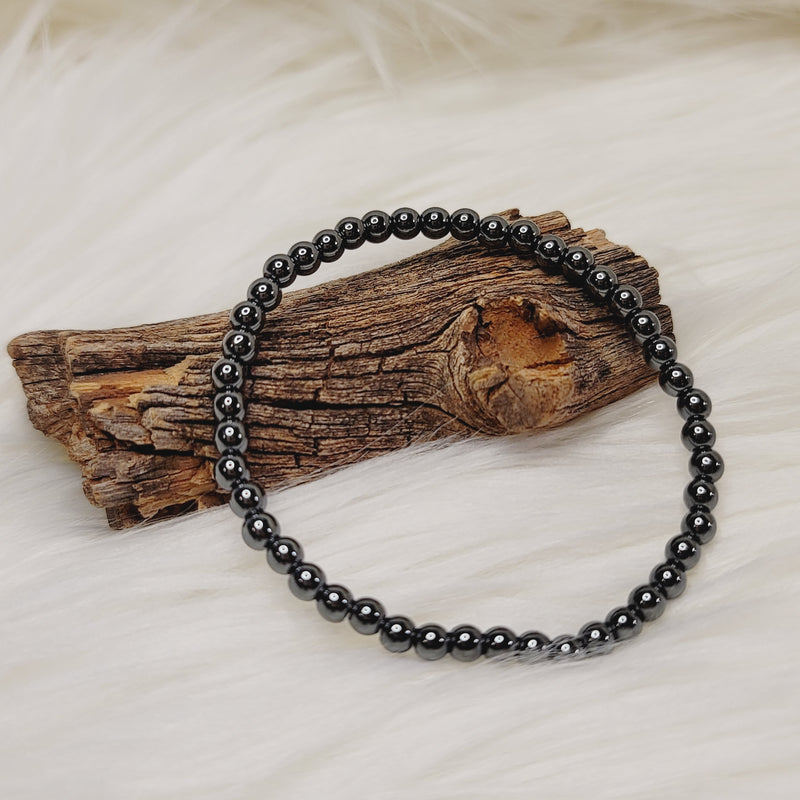 Hematite 4mm Bead Bracelet