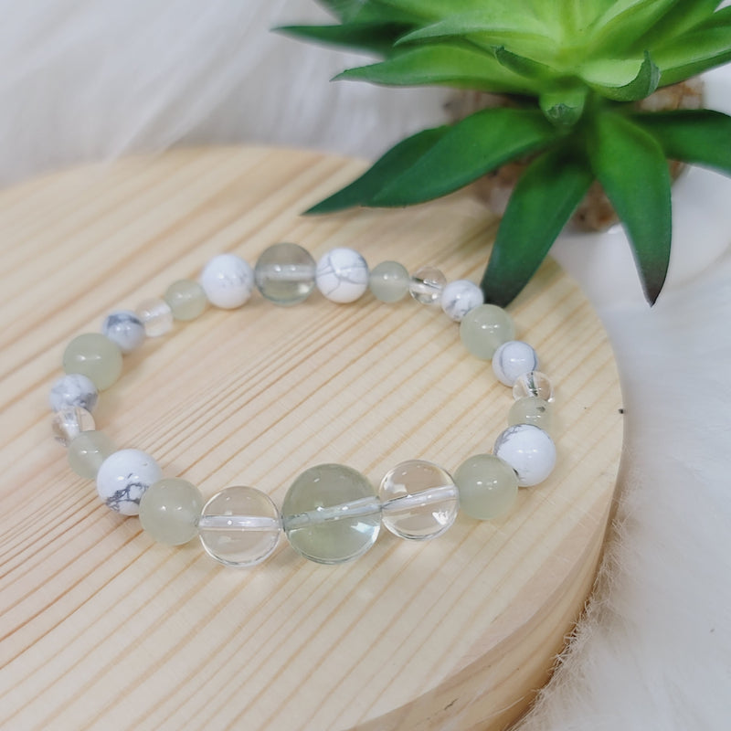 "Clarity and Calm" 6-12mm Bead Bracelet