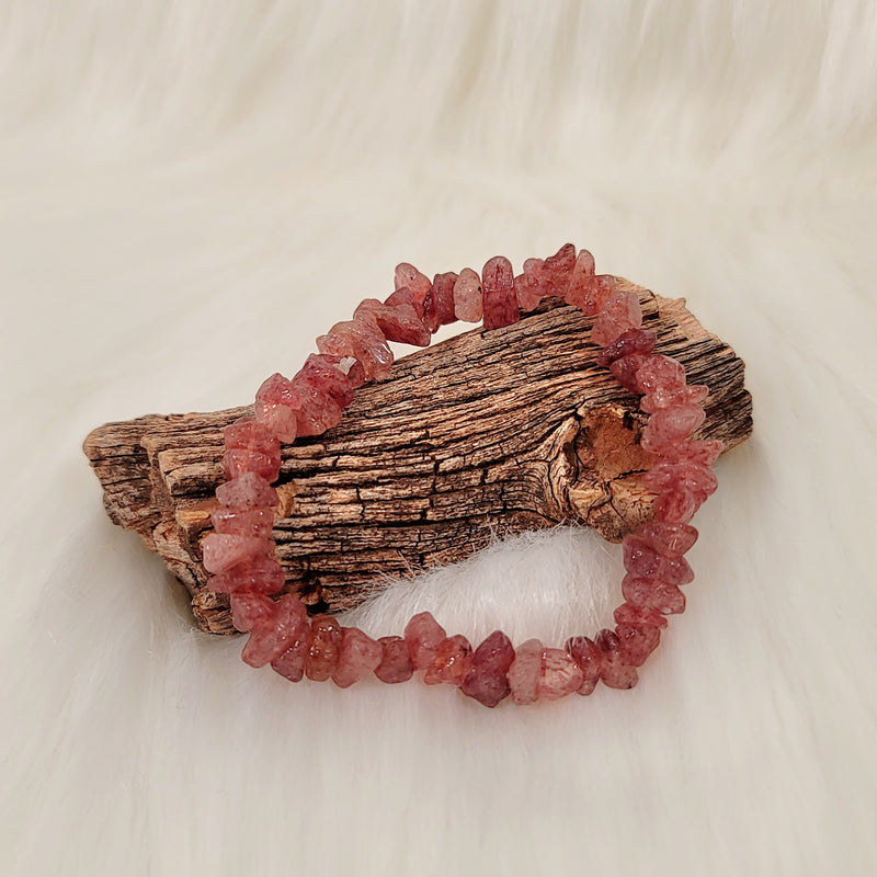Aventurine (Red) Chip Stone Bracelet