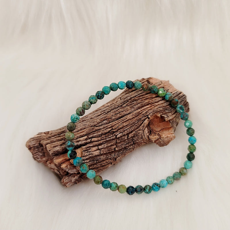 Turquoise 4mm (Faceted) Bead Bracelet