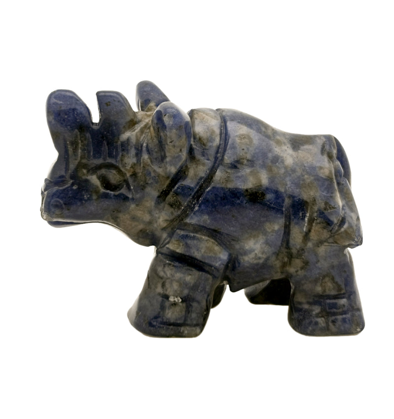 Blue Rhino, Large Carved Sodalite