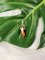 Tiger's Eye (Gold) Sterling Silver Point Pendant (Sm)